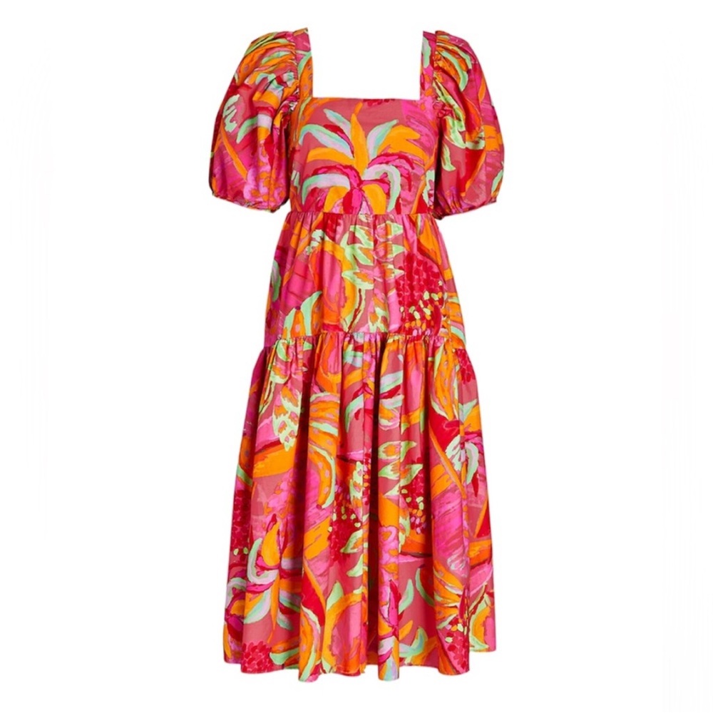 Farm Rio Fruit Brush Midi Dress